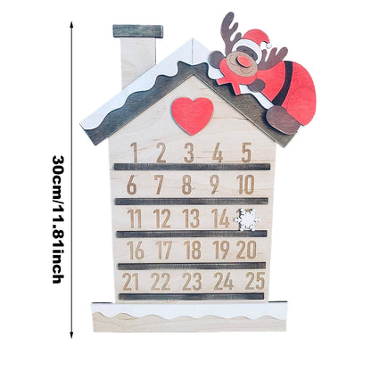 Christmas Countdown Decoration Wooden Ornament