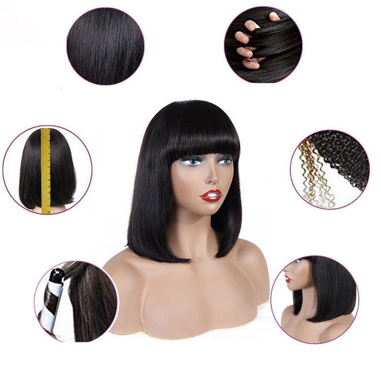 Human Hair Bob Wig Natural And Realistic