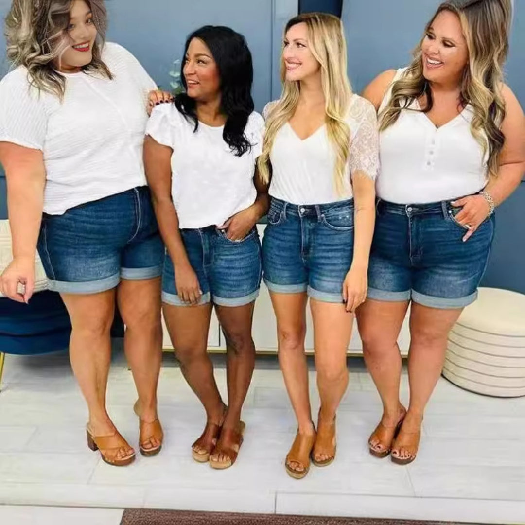 Plus Size Women's Denim Shorts