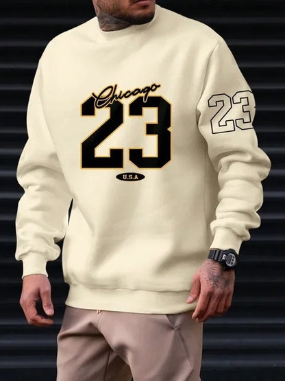 Printed Chicago 23 Style Fleece Sweater