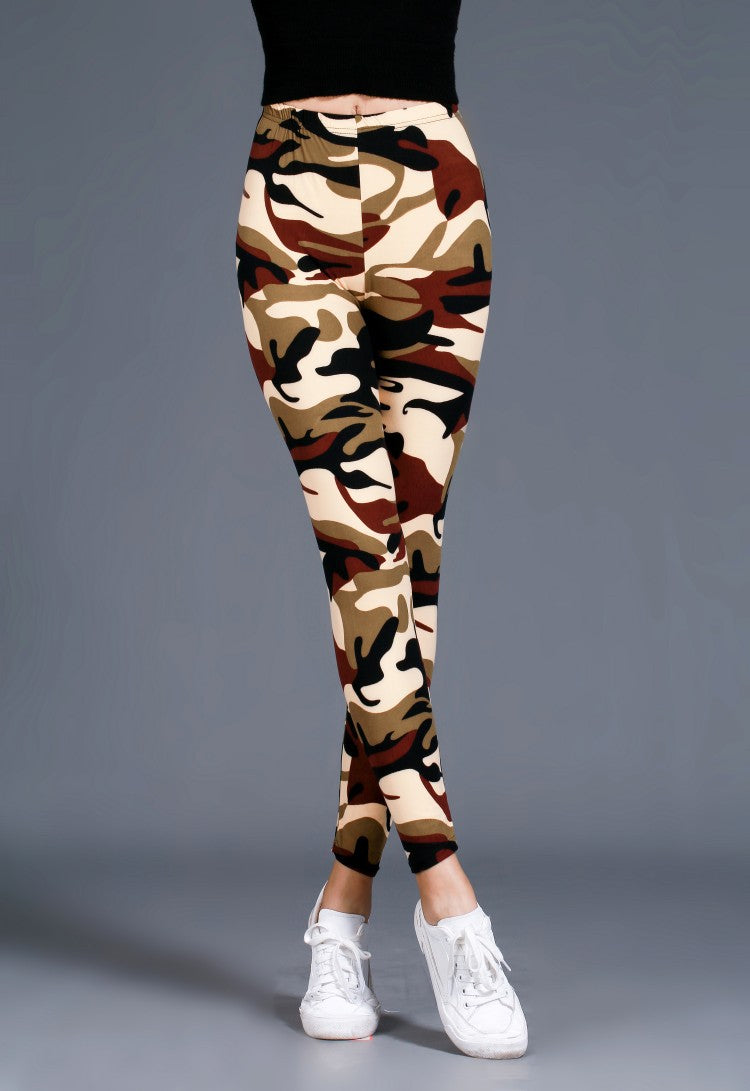 Printed Comfortable Camouflage Cotton Leggings