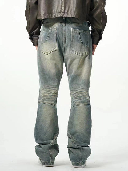 Men American Street Distressed Loose Straight Casual Jeans