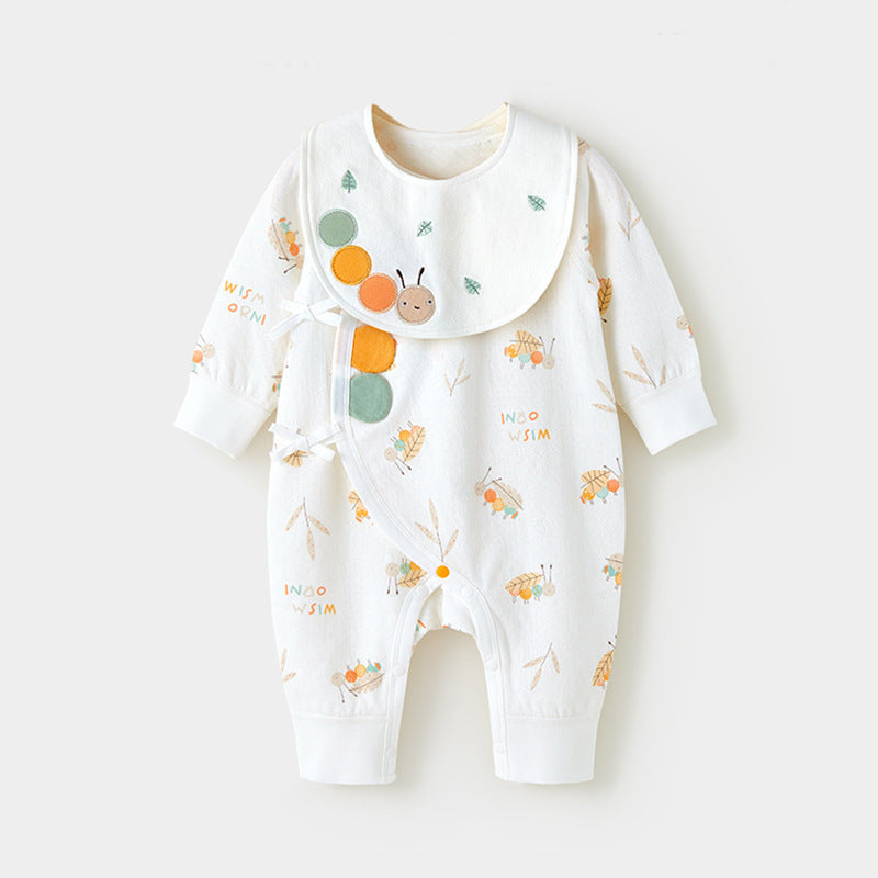 Playful Baby One-piece Cotton Romper with bib