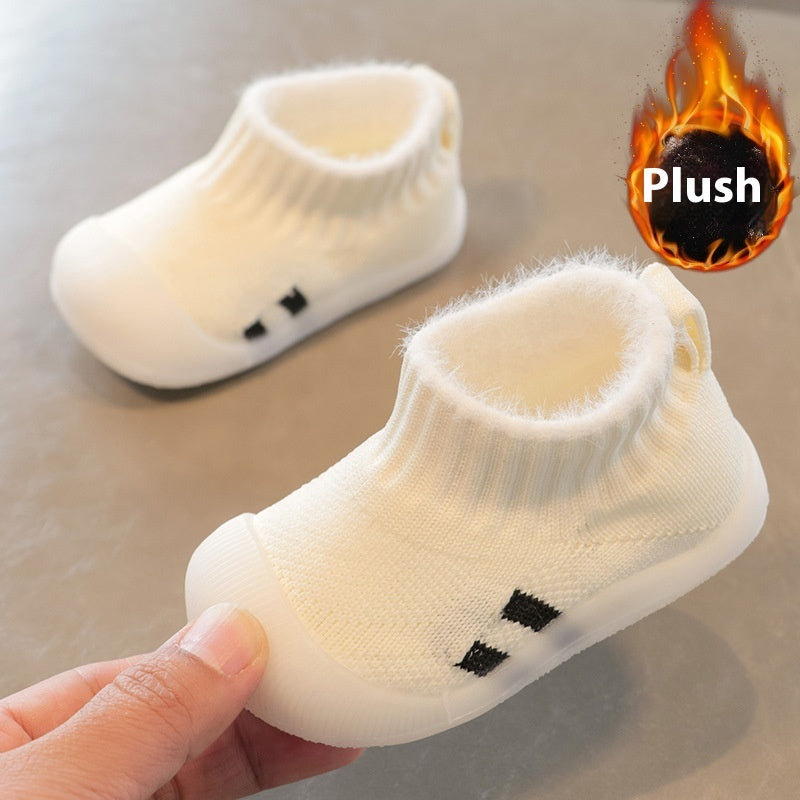 Baby/Toddler Soft Woolen Sock Shoes with silicon sole