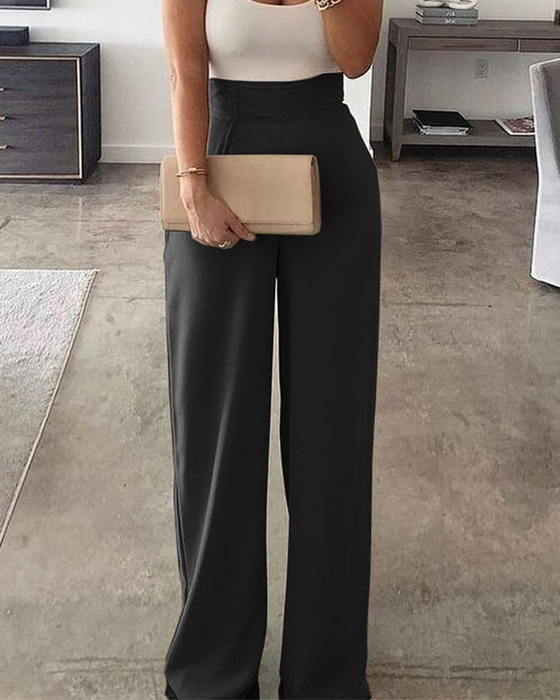 Casual Elegant Wide Leg Jumpsuit