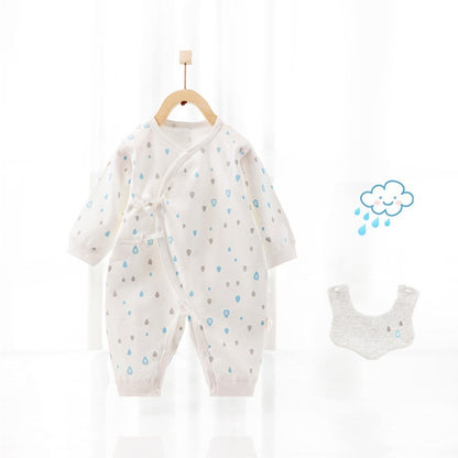 Playful Baby One-piece Cotton Romper with bib