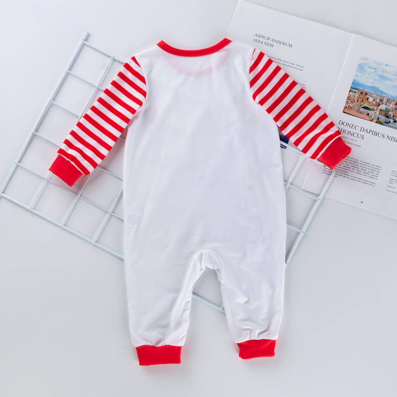 Newborn Cotton Long-Sleeved "I Love Daddy" Romper Suit