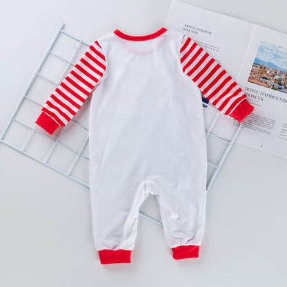 Newborn Cotton Long-Sleeved "I Love Daddy" Romper Suit