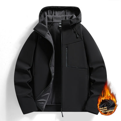 Men's Waterproof Fleece-lined Thick Warm Winter Jacket