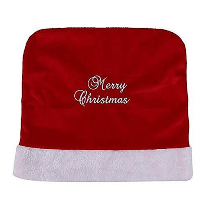 Christmas Hat Embroidered Chair Cover