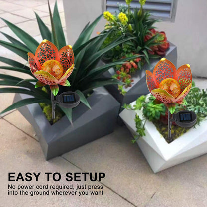 Solar Petal Flower Design Lawn Light