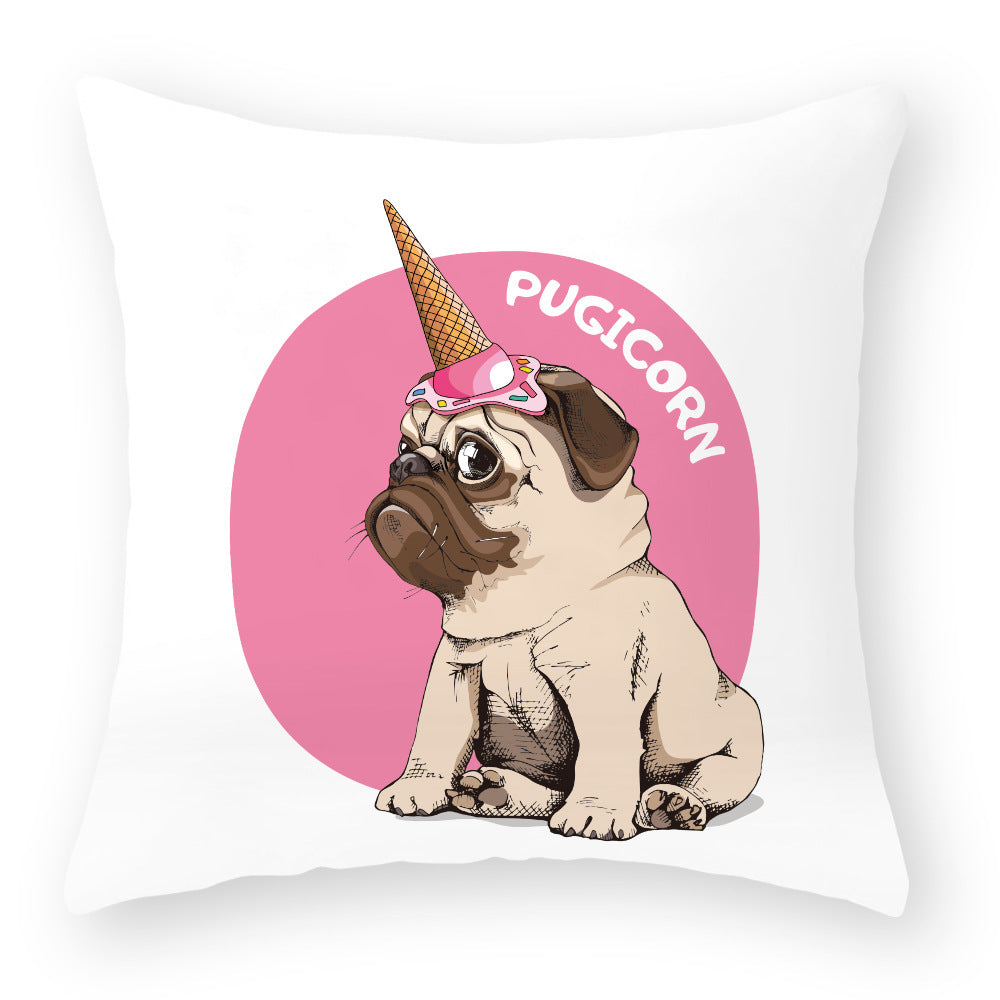 Hug with a Pug Peach Skin Cushion Case