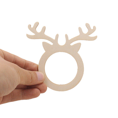 Christmas Wooden Knapkin Reindeer's Circle Ring