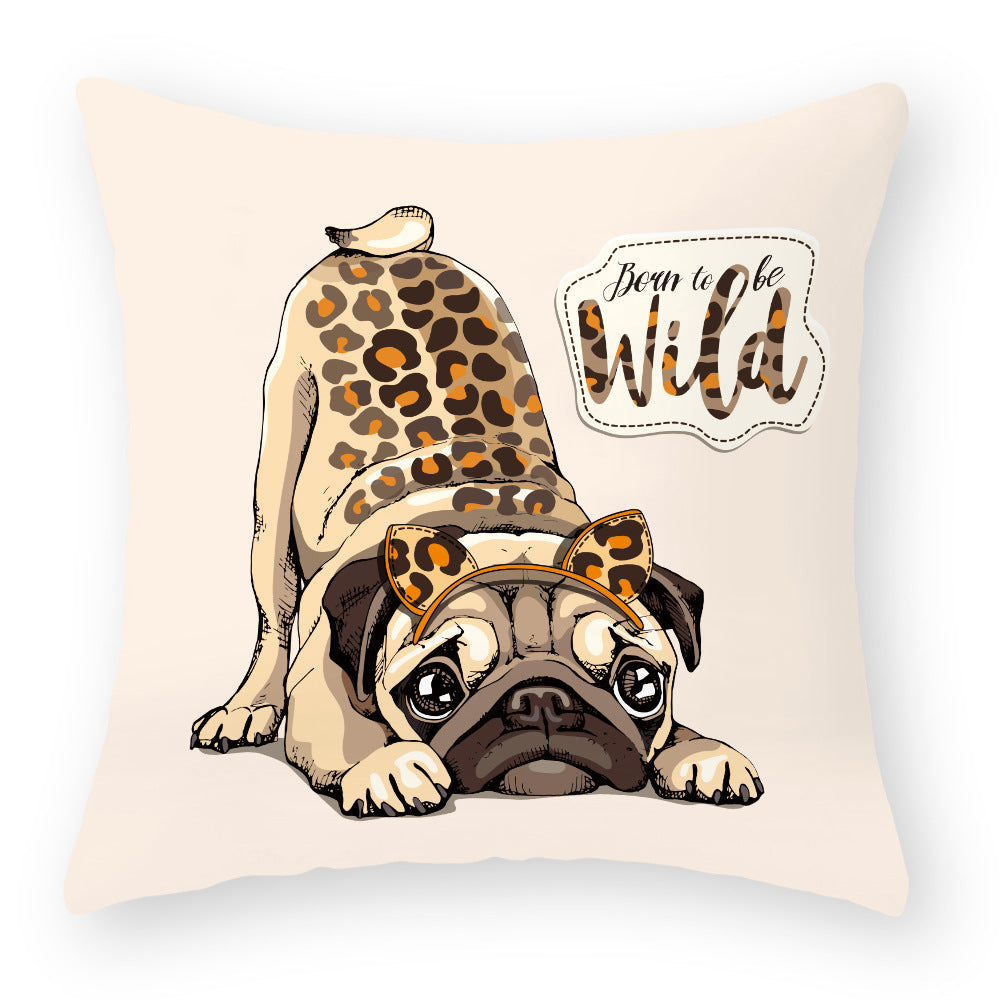 Hug with a Pug Peach Skin Cushion Case