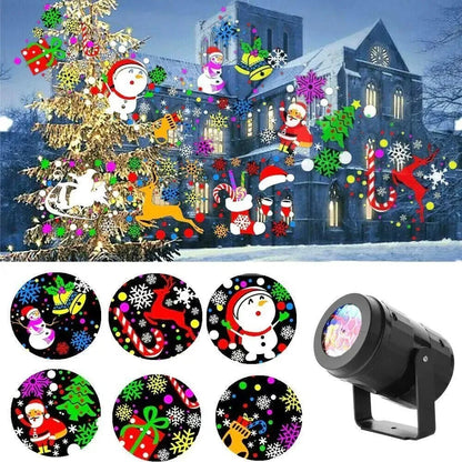 Outdoor Christmas Party Projector LED Lights - Rotating Xmas Pattern