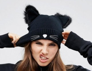 Cat Ears Woolen Winter Hat