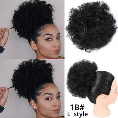 High Puff Afro Hair Ponytail