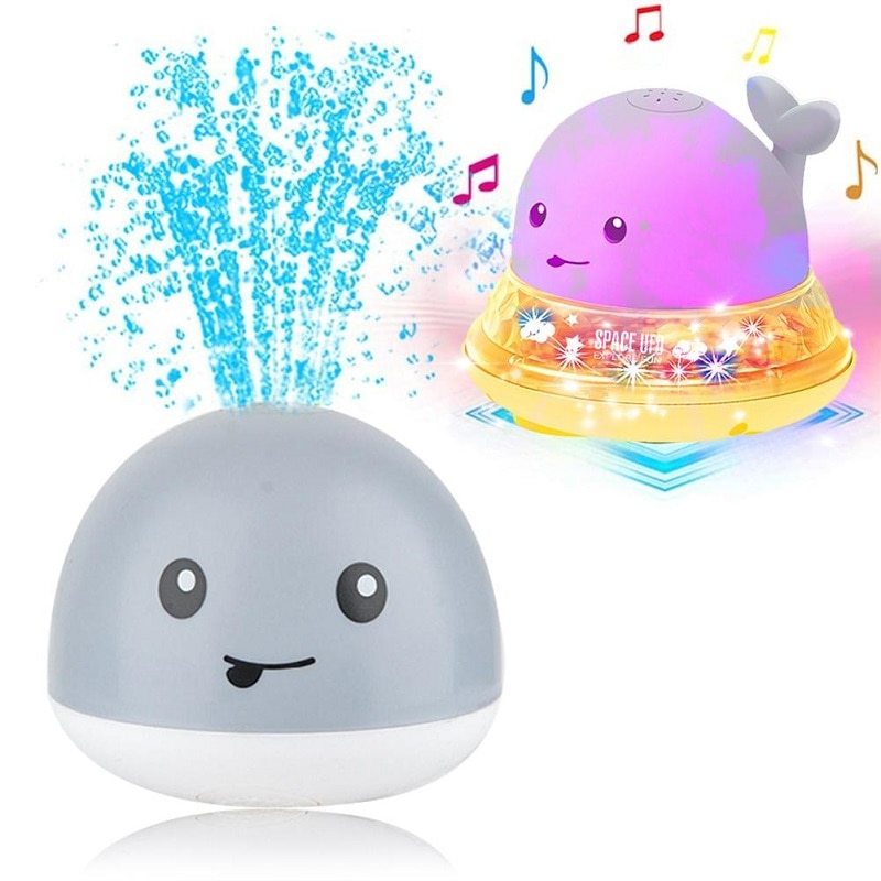 LED Fun Bath Time with Spouting & Spray Whale