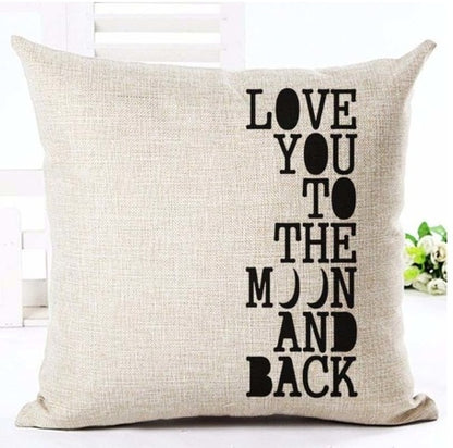 Letter Black and White Home Pillowcase