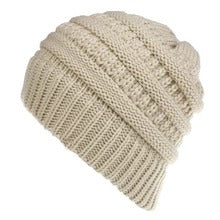 Stay Cozy in Style: Mixed Color Knitted Ponytail Hat Collection