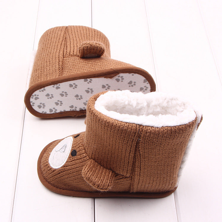 Cute Baby Winter Booties with Velcro Closure