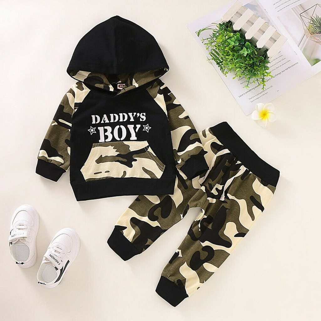 Army Style Daddy's Boy Hoodie & Trouser Set