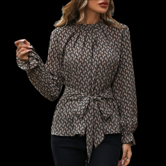 Women's Cross-Border Long Sleeve Printed Shirt