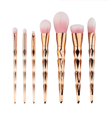 Dazzling 7-Diamond Makeup Brushes: Precision Beauty