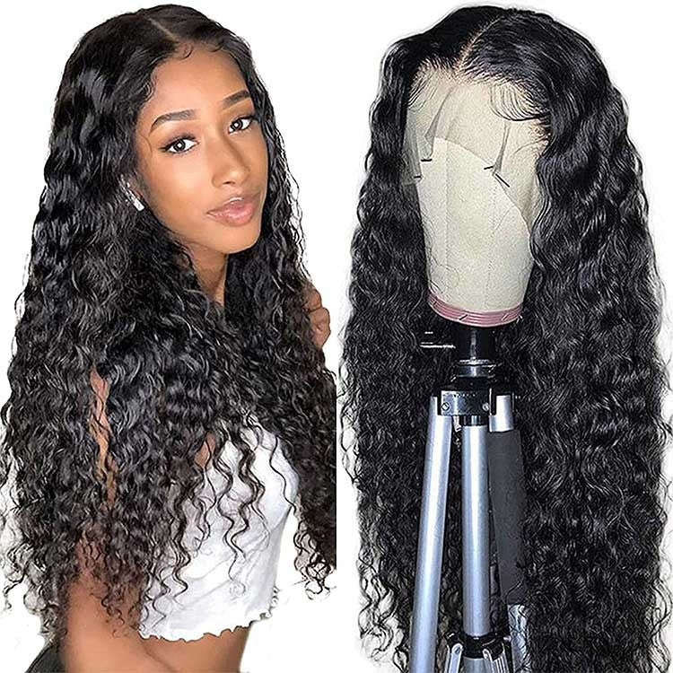 Burmese Human Long Hair With Small Curls & T-type Front Lace