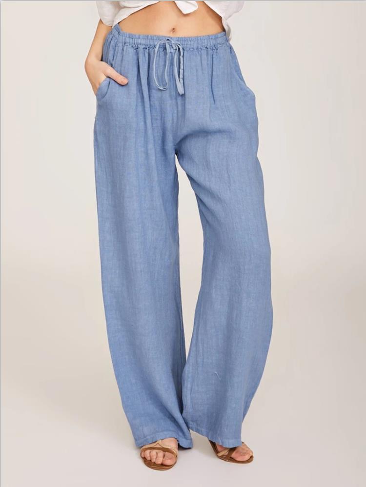 Comfy Women's Casual Cotton And Linen Loose Trousers