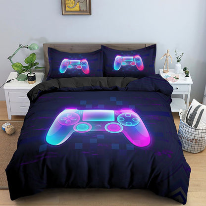 4-Piece Gamepad Bedding Set: Stylish Comfort for Gamers