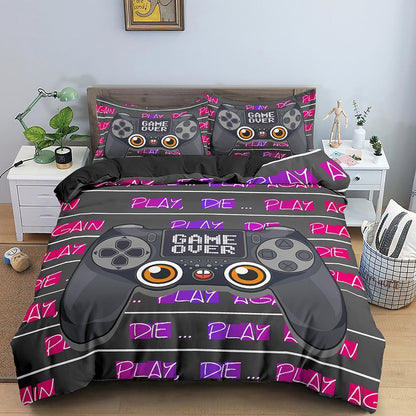 4-Piece Gamepad Bedding Set: Stylish Comfort for Gamers