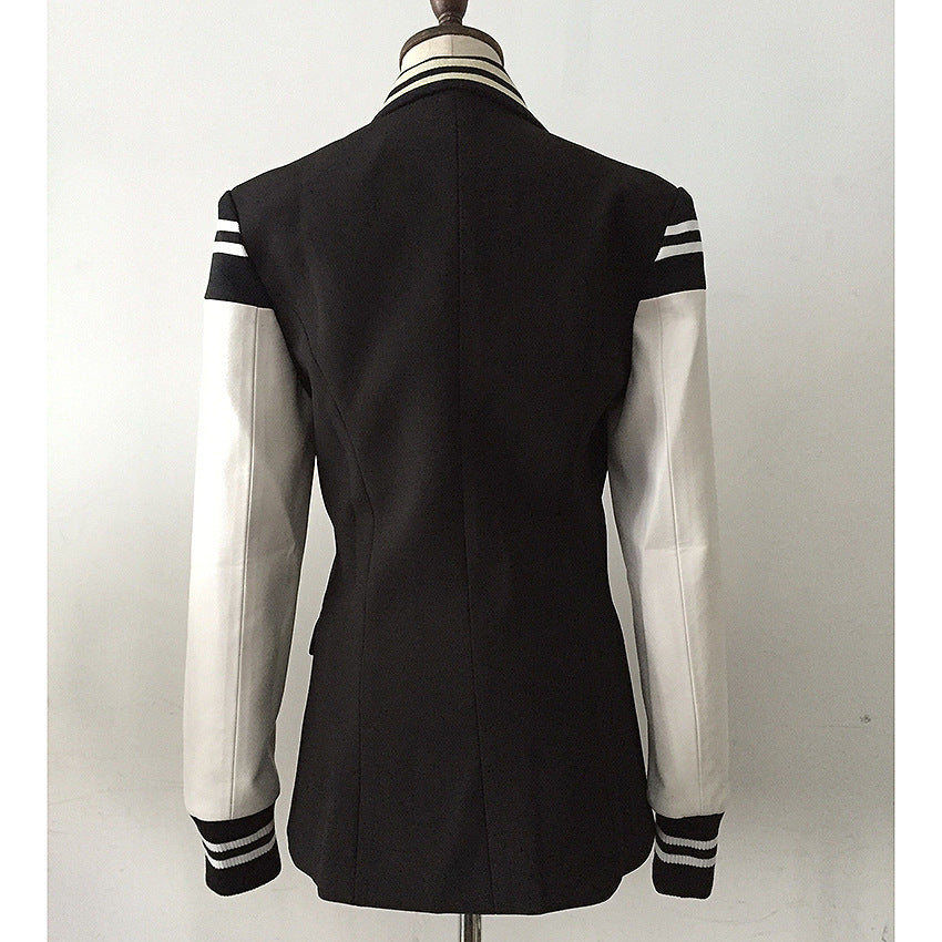 Ladies Fitted Baseball Style Blazer Jacket