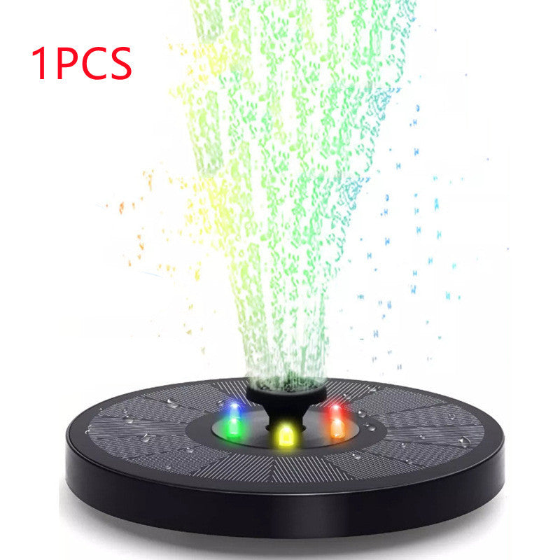 Solar Fountain Pump with Color LED Light