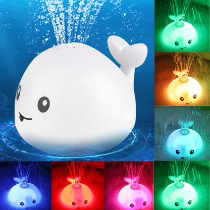 LED Fun Bath Time with Spouting & Spray Whale