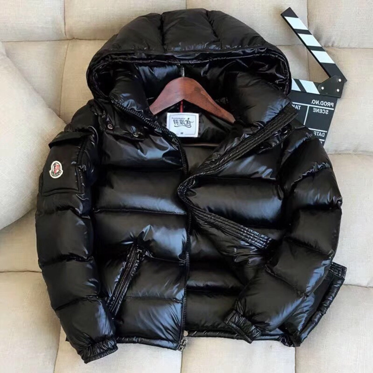 Duck Down,  Shiny Hooded Super Thick Jacket