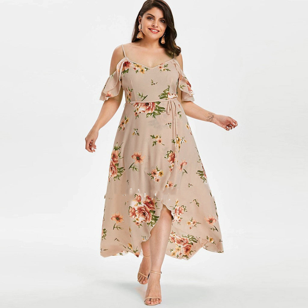 Plus Size Floral Loose Long Dress