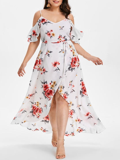 Plus Size Floral Loose Long Dress