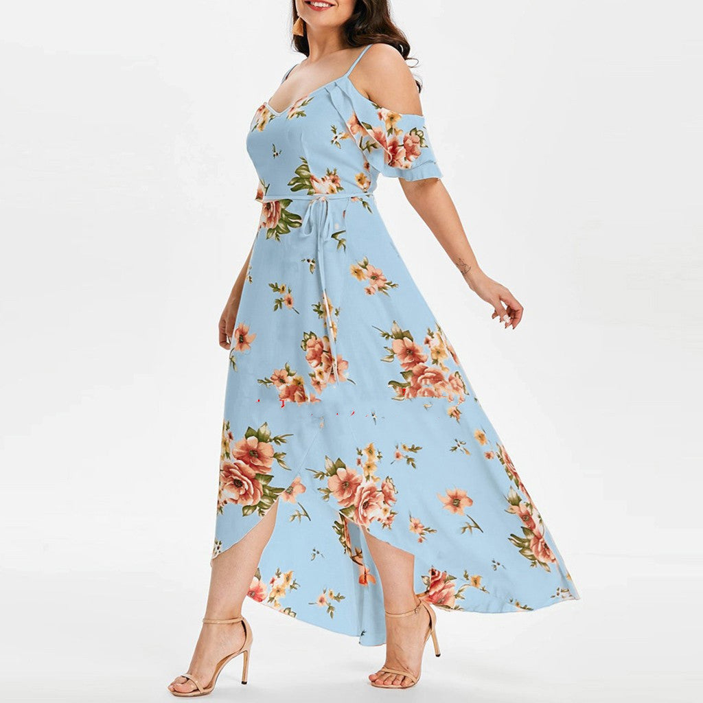 Plus Size Floral Loose Long Dress