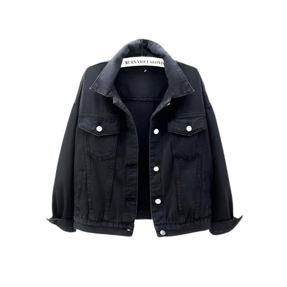 Black Plus Size Denim Jacket