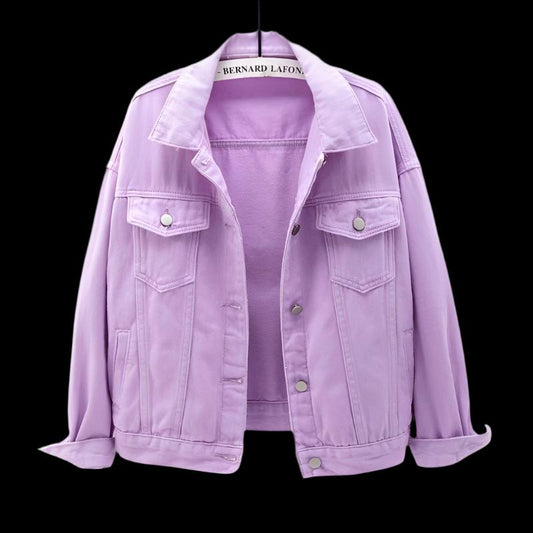 Lilac Women'S Plus Size Denim Jacket