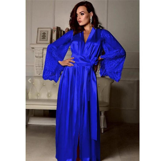 Blue Discover Comfort and Style with Our Women's Silk Robe