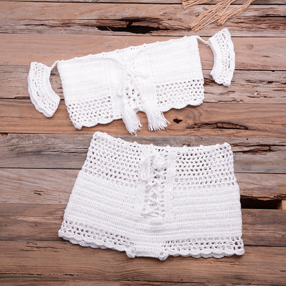 Ladies Hot Crochet Bohemian Style Bikini Suit