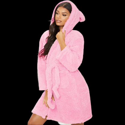 Luxury Soft Fluffy Night Robe for Cozy Comfort