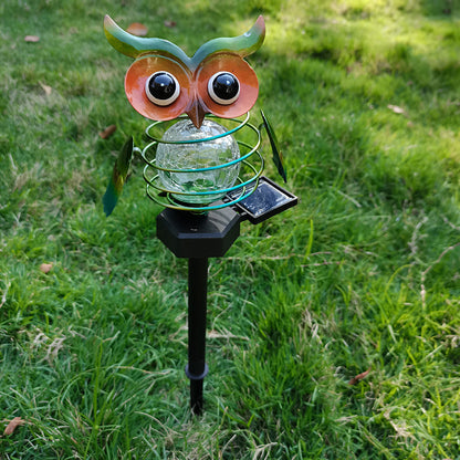 Solar Owl Lawn Lamp Waterproof LED