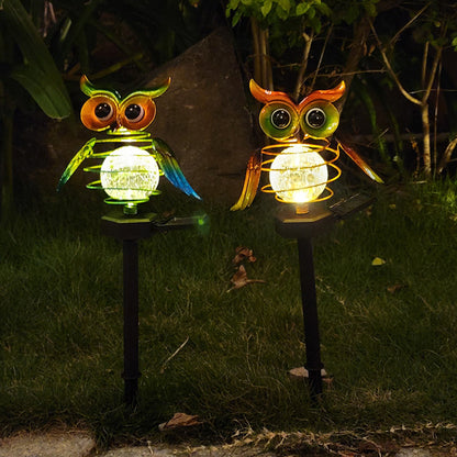 Solar Owl Lawn Lamp Waterproof LED