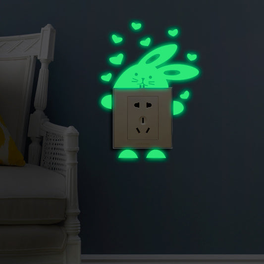 Luminous Glow in the Dark Love Rabbit Wall Stickers