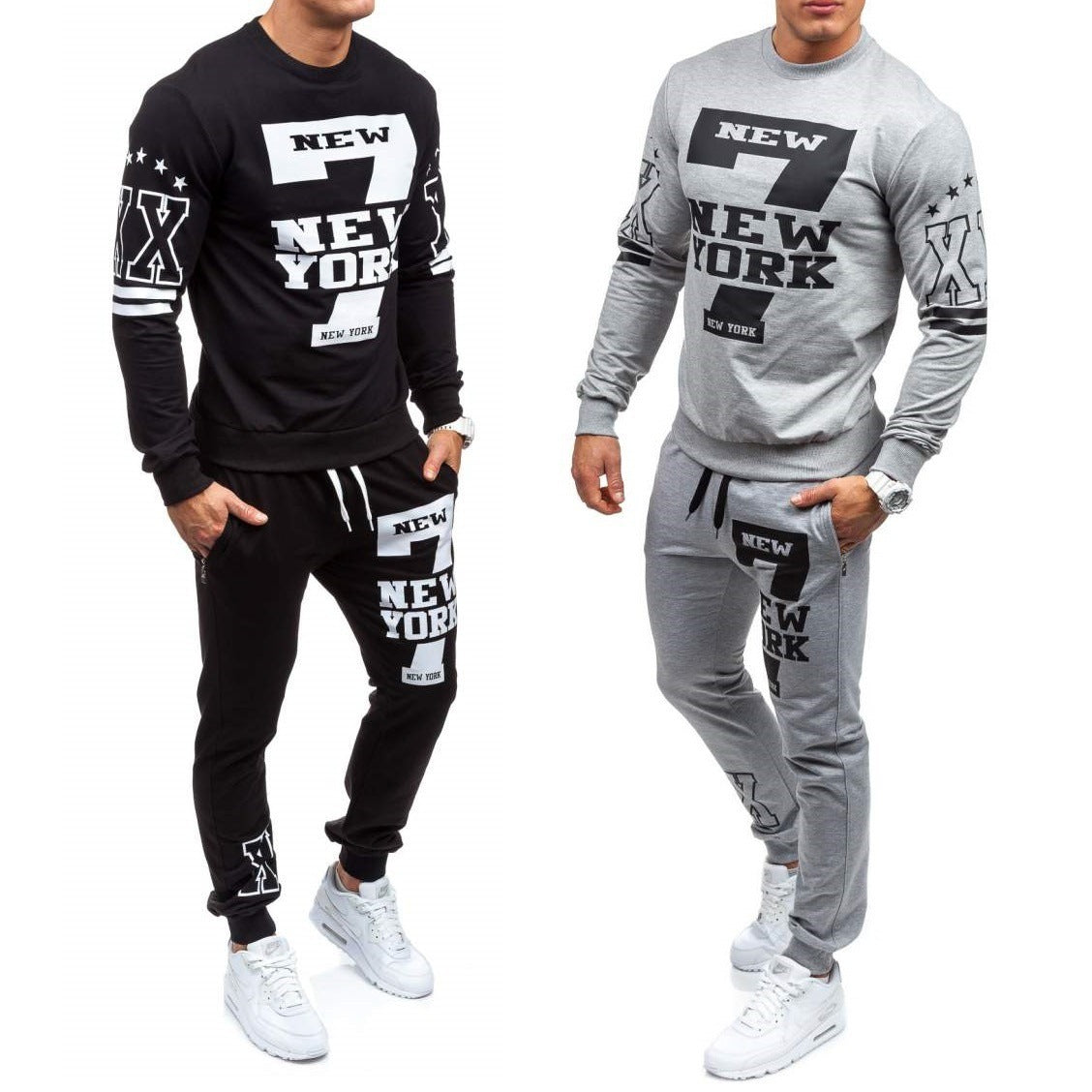 Printed New York 7 Sweatpants Suit