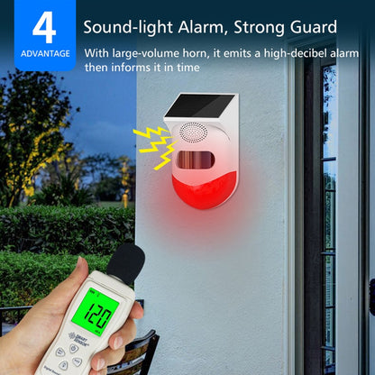 Human Body Infrared Sensing Remote Control Solar Alarm