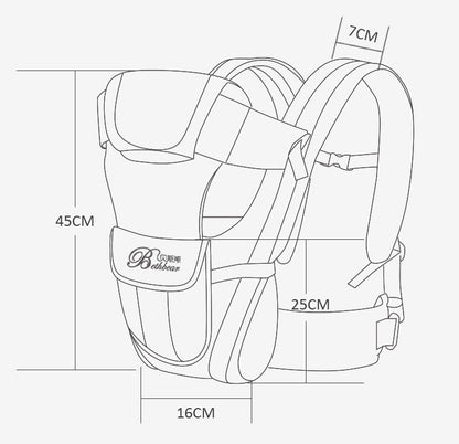 Double Shoulder Baby Carrier 4 Carry Positions, No Strain